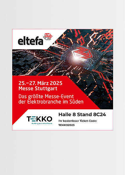 Messe-Banner für eltefa – das größte Messe-Event der Elektrobranche im Süden